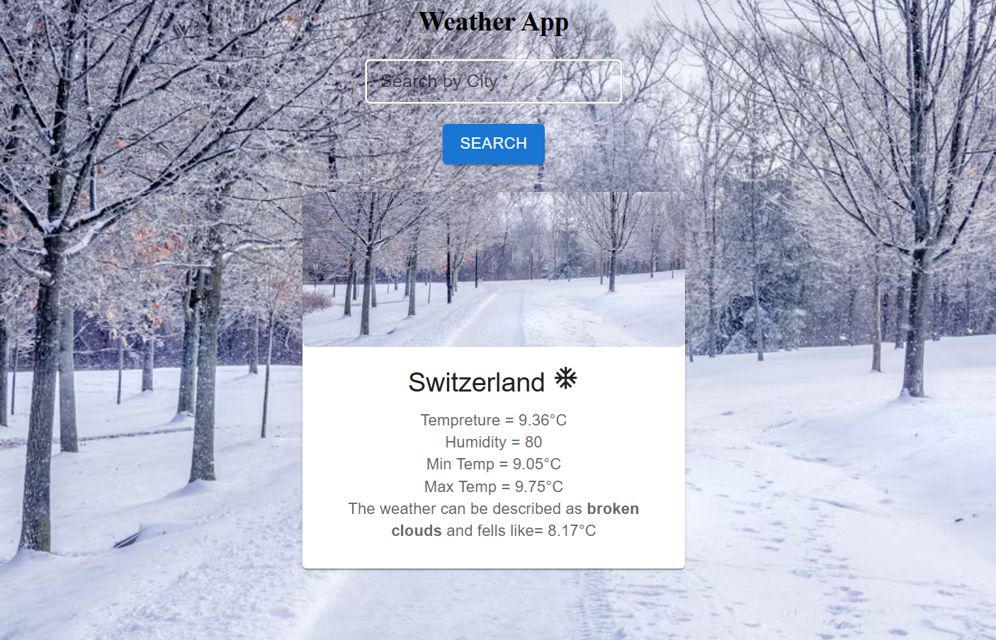 Wheather App image